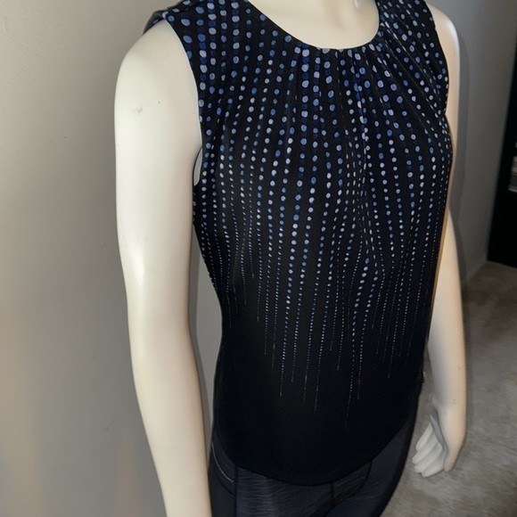 Calvin Klein blue & black sleeveless blouse - Picture 4 of 9